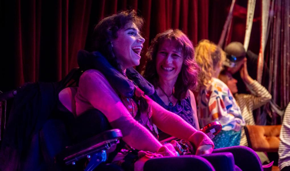 Audience member watching a Frozen Light performance. Photo: JMA Photography